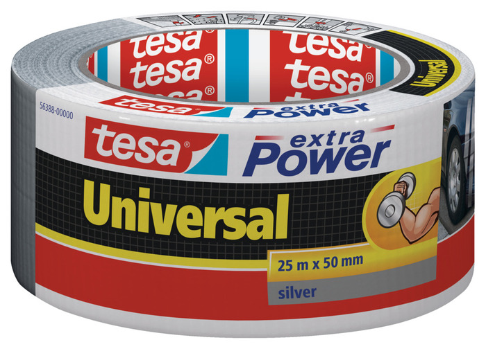 Tesa Universal gaffatape sølv 50 mm x 25 meter